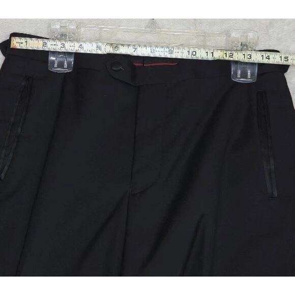 DOBELL Tuxedo Tux Black Full Suit 40R Wool Notch Lapel With Bag - Picture 11 of 14